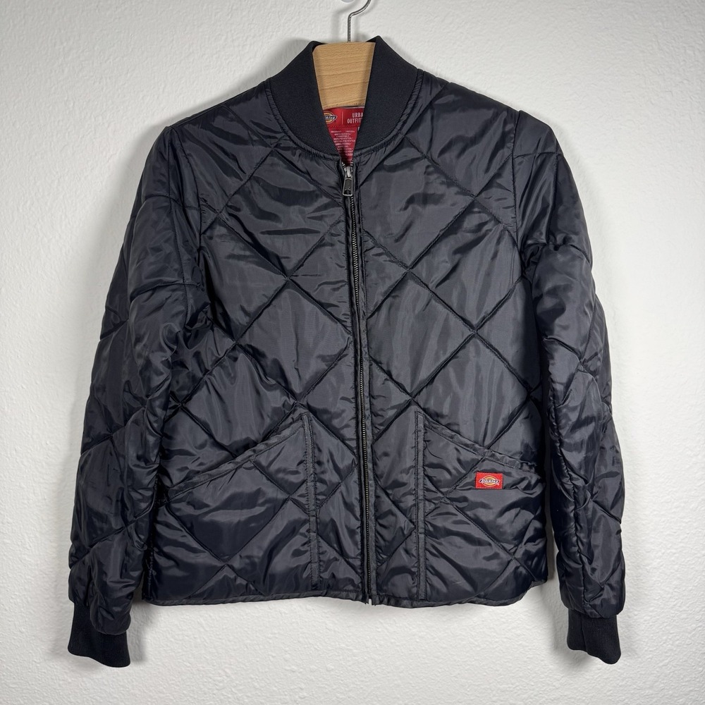Dickies x Urban Outfitters Quilted Bomber Jacket XS Black Workwear